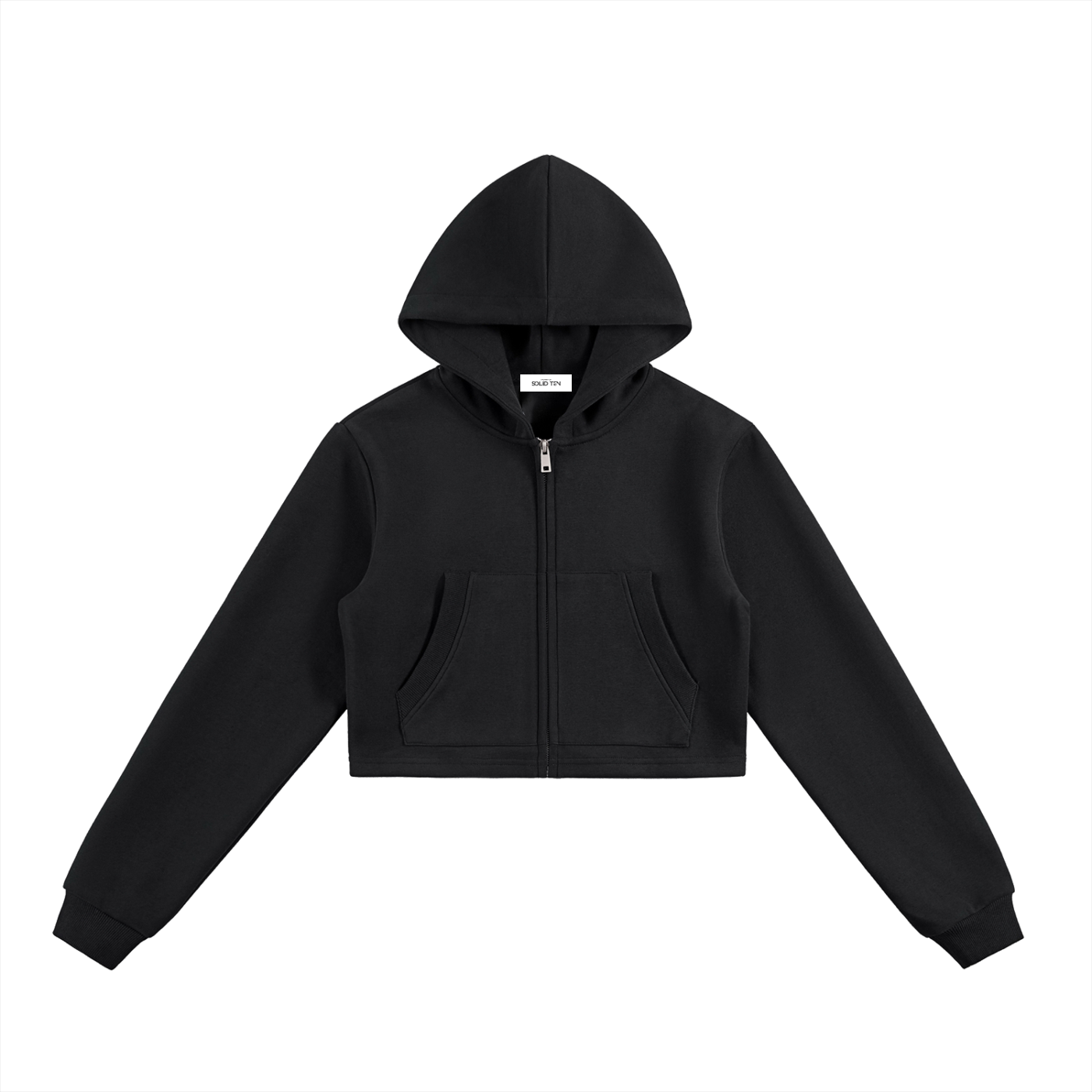 Essential Cropped Zip-Up Women’s Hoodie