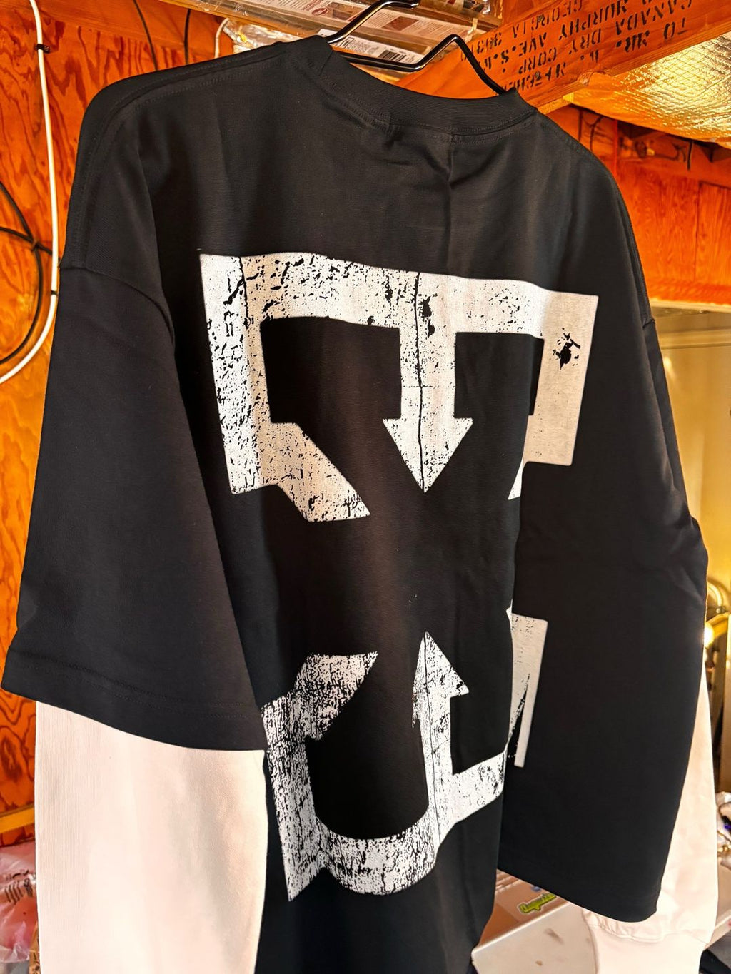 LAYERED LONG SLEEVE TEE- BLACK