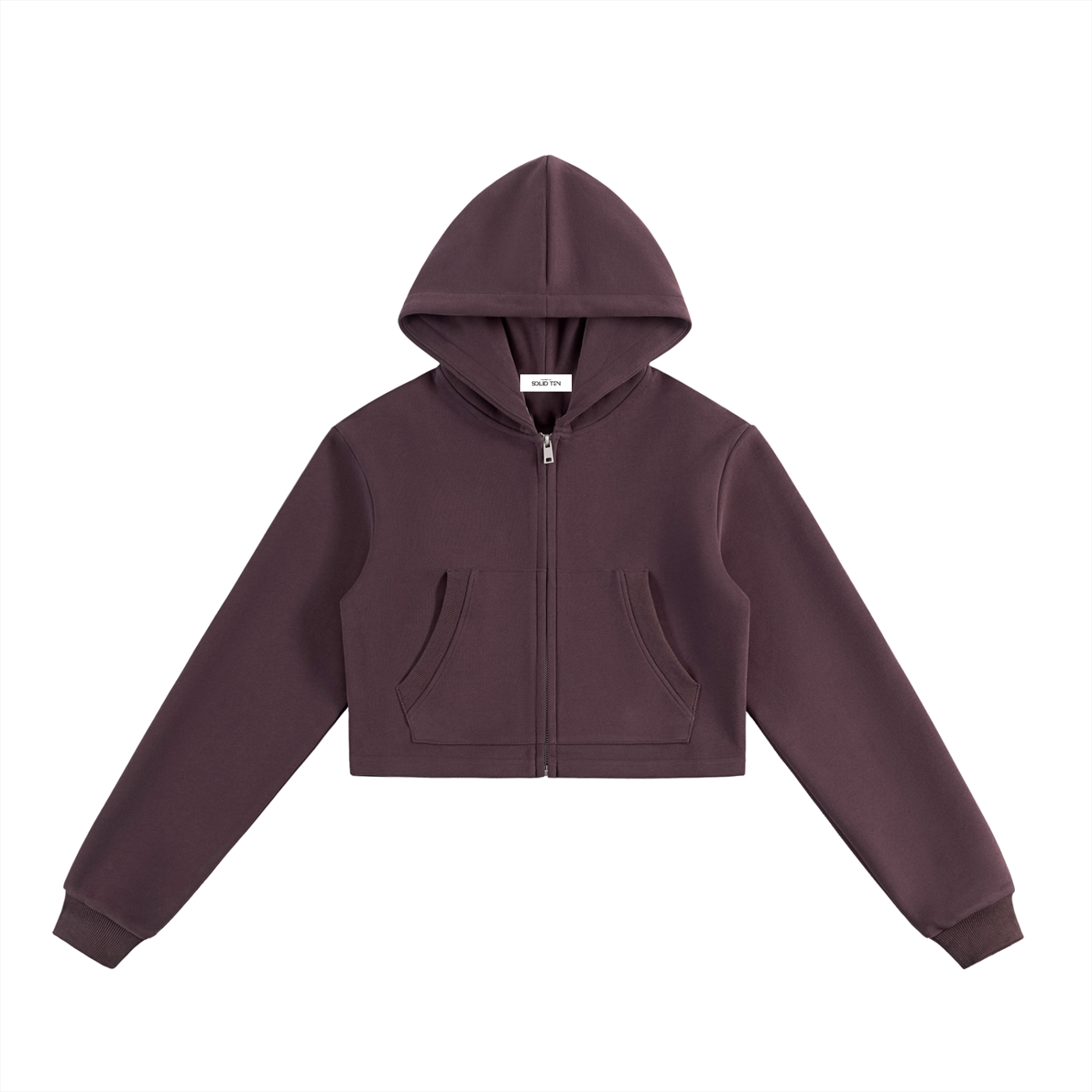 Essential Cropped Zip-Up Women’s Hoodie