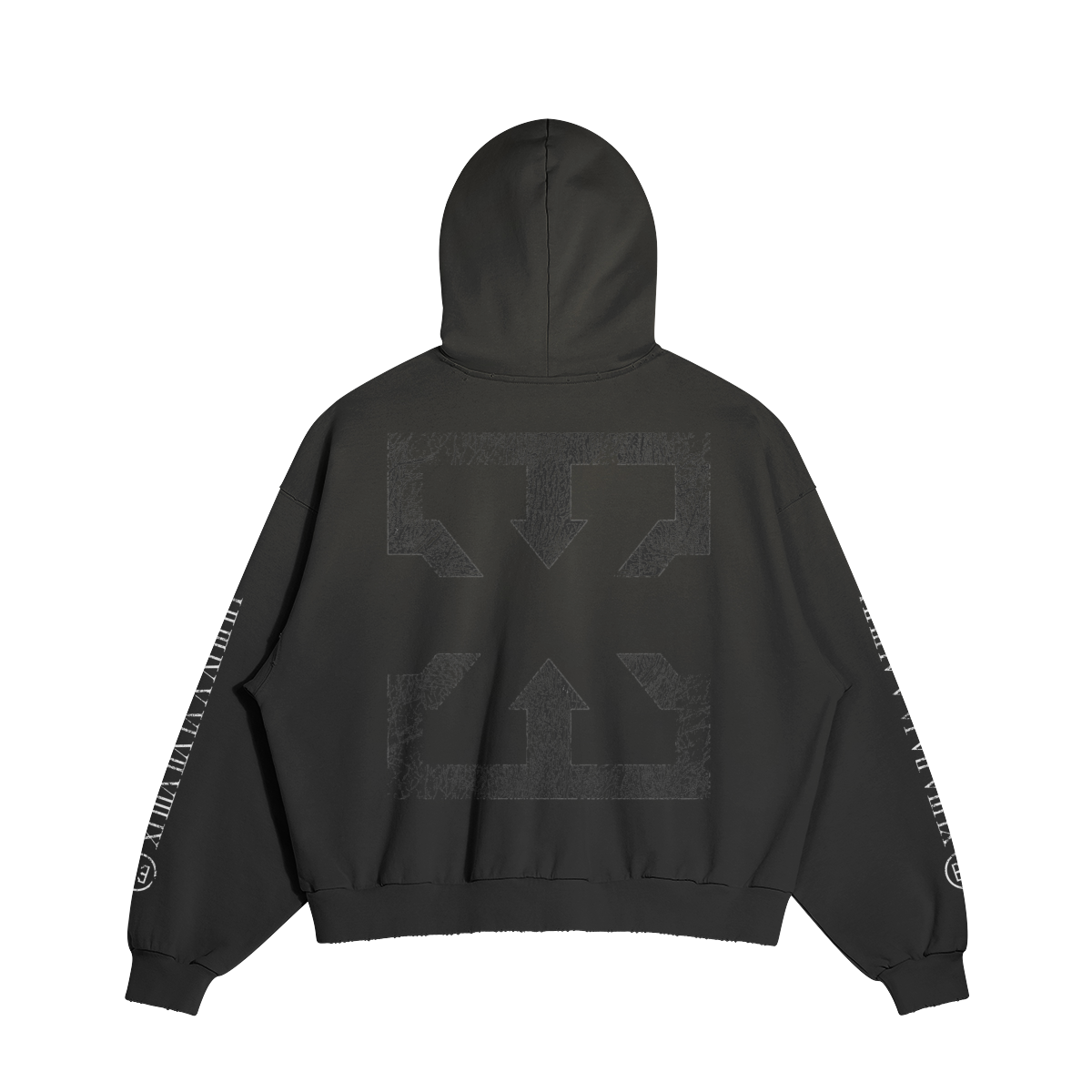 SOLID TEN "OLD ENGLISH" HOODIE BLACK