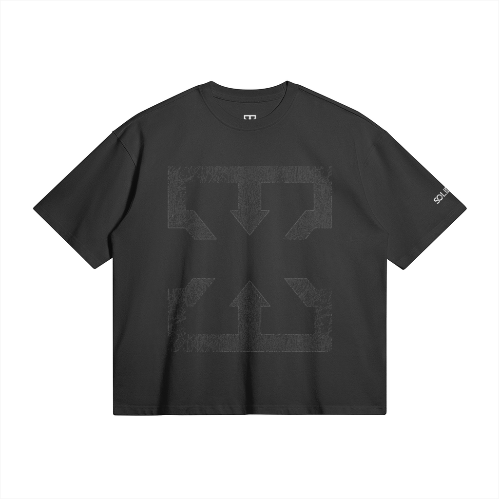 SOLID TEN BRANDED OVERSIZED TEE BLACK